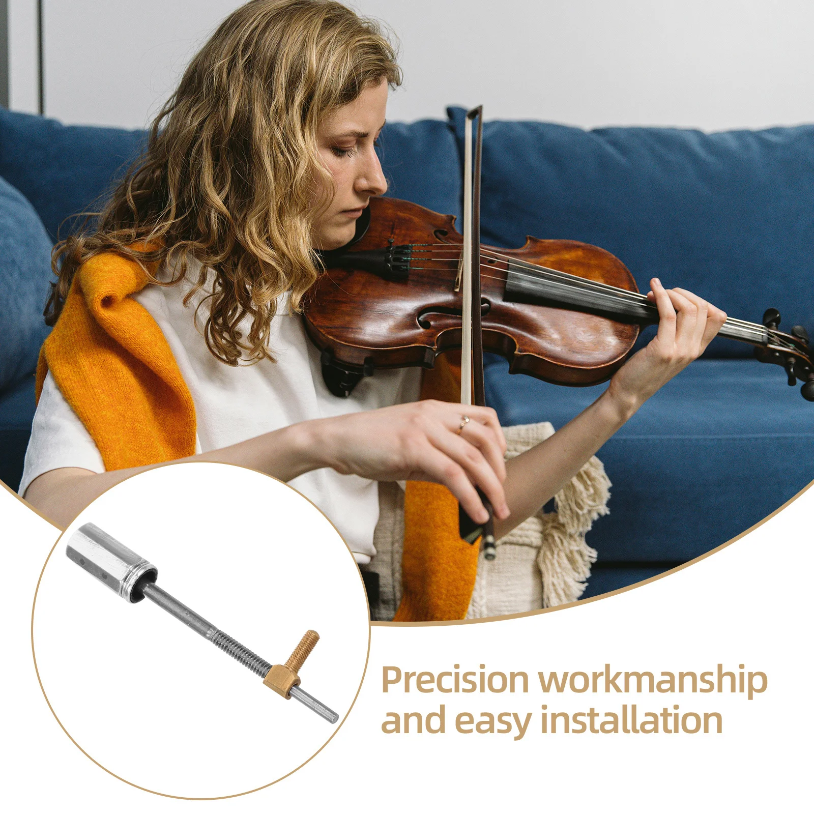 

4/4 3/4 Violin Bow Screw Lightweight Portable Replacement Frog For Violin Viola Parts Metal Instrument Repair Tool Accessory