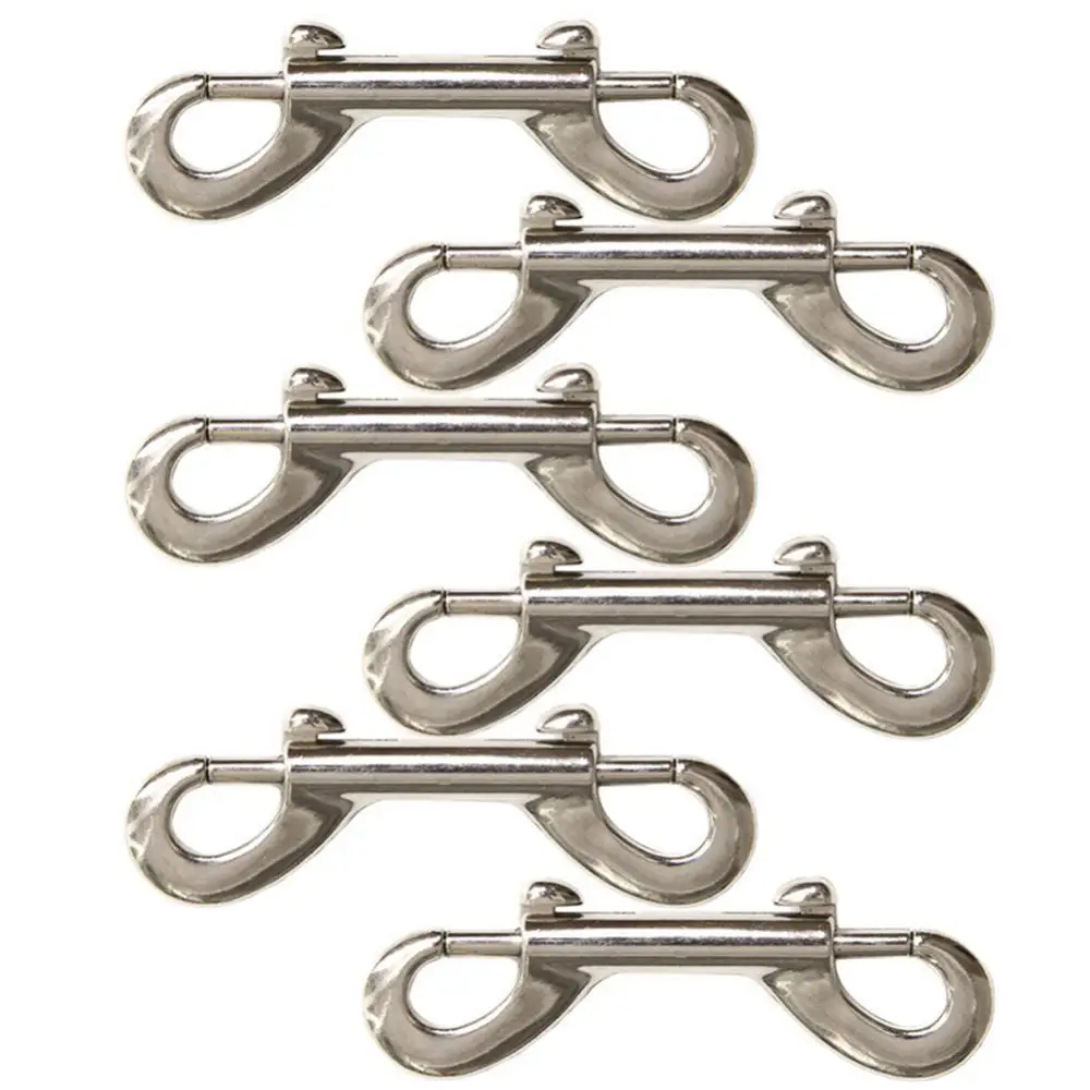 6Pcs Metal Double Ended Spring Clip Hook Quick Link Carabiner Swivel Eye Bolt Snap Diving Buckle Accessories Diving Equipment