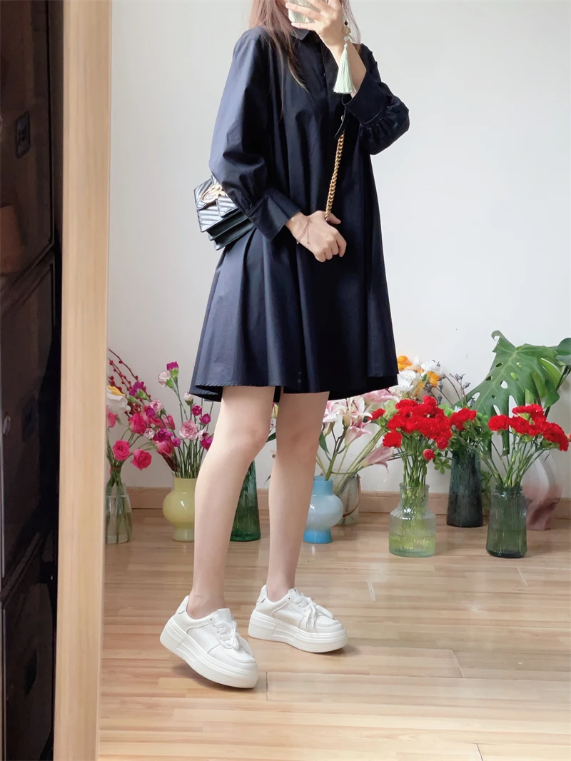 Cos Bubble Sve irt Dr décontracté ample a-ligne Simple coton femmes Dr t-shirt couleurs printemps été automne vêtements de saison