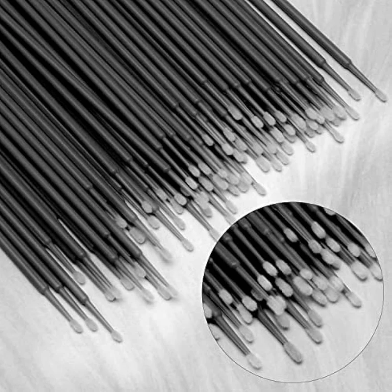 500pcs Disposable Micro Eyelash Brush Heads Expanded Personal Eyelash Brush Heads Multi-purpose Micro Brush  False eyelash tool