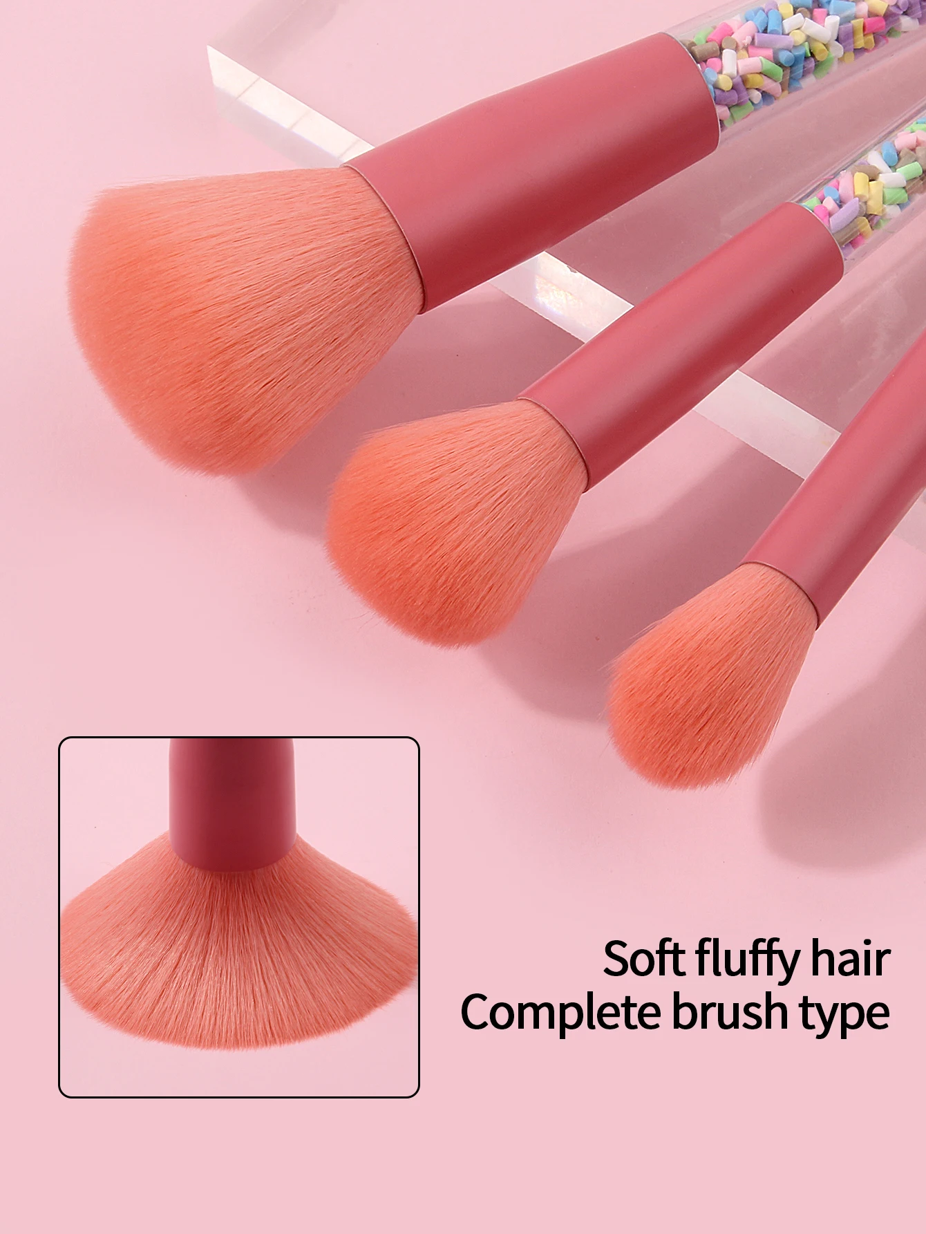 Roze Serie Make-Up Tools Kit Feest Make-Up Borstels Blender Sponzen & Opbergtas, Strik Hoofdband Polsbandjes