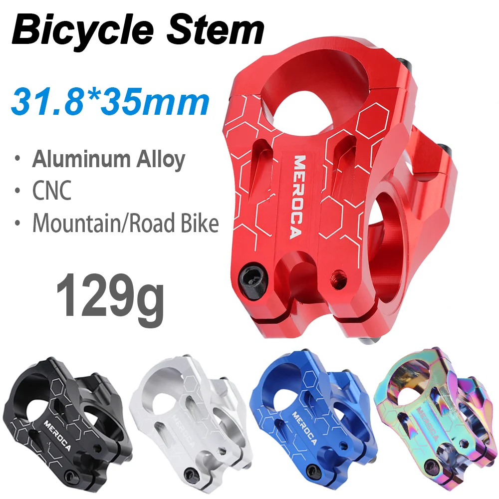 

Mountain Stem 31.8x35mm,High-strength Short Handlebar Stem Aluminum Alloy, Mtb Bicycle Road Bike CNC Stem DH/AM/XC Bicycle Parts