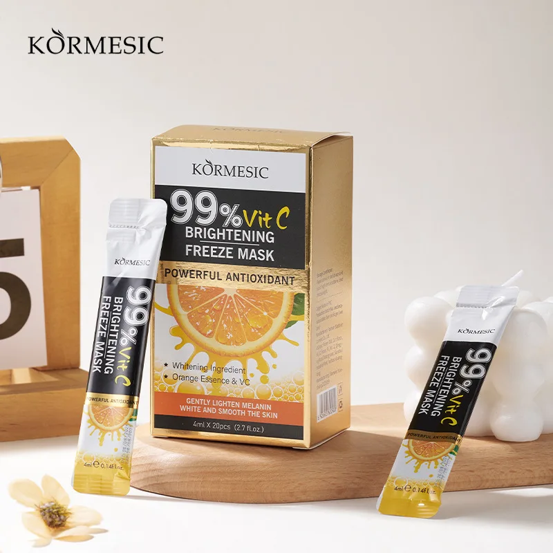 KORMESIC Orange VC Brightening Face Mask Zhidu Collagen Moisturizing Whitenting Anti Wrinkle Night Freeze Facial Masks Skin Care