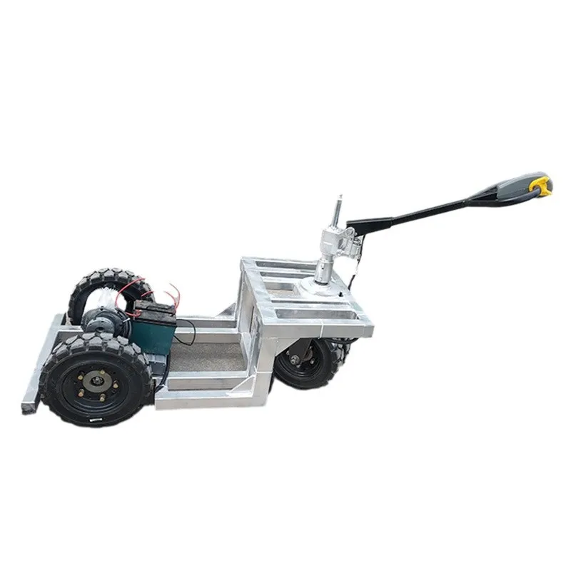 All-electric three-wheeled trolley pulling goods farmland construction site truck carrying 2.5 tons