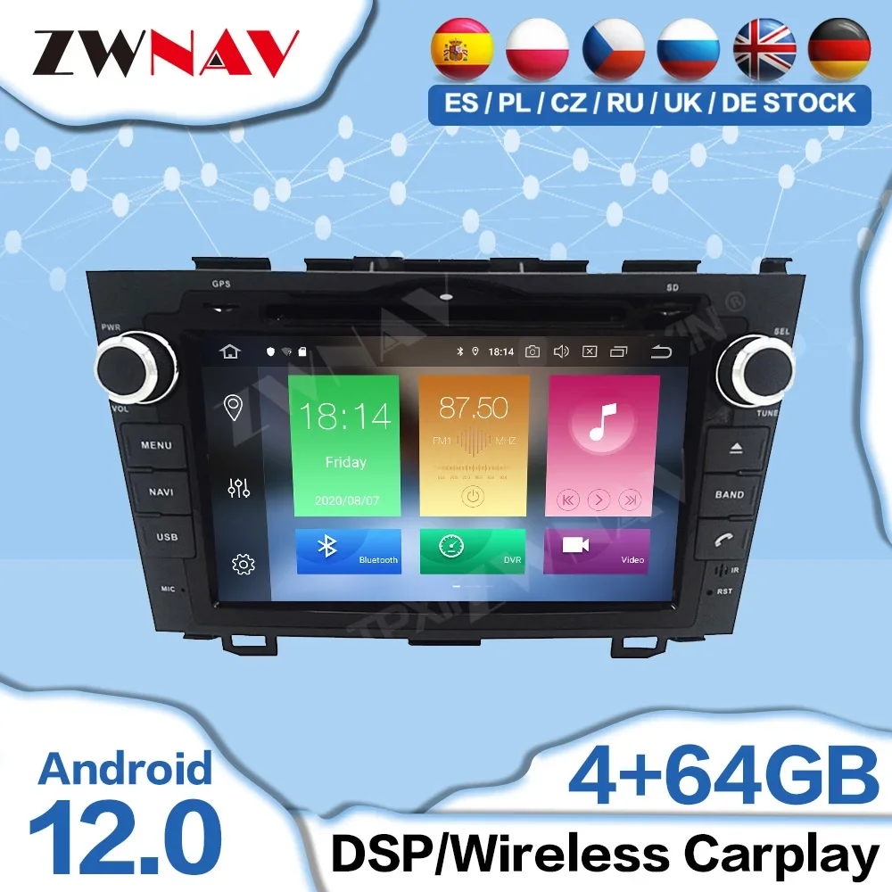 Carplay DSP Android Screen For Honda CRV CR-V 2006 2007 2008 2009 2010 2011 Auto Audio Radio Stereo Multimedia Player Head Unit