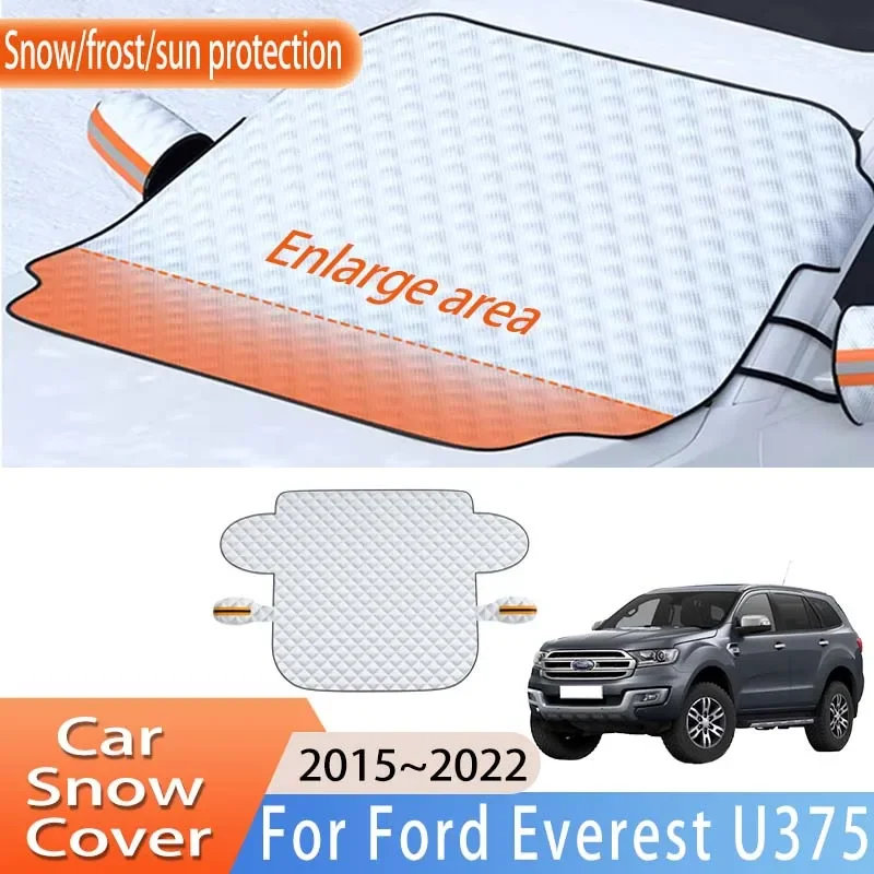 Car Accessorie For Ford Everest U375 2015~2022 2016 Front Windscreen Snow Cover Ice Frost Sun Protector Waterproof Auto Parts