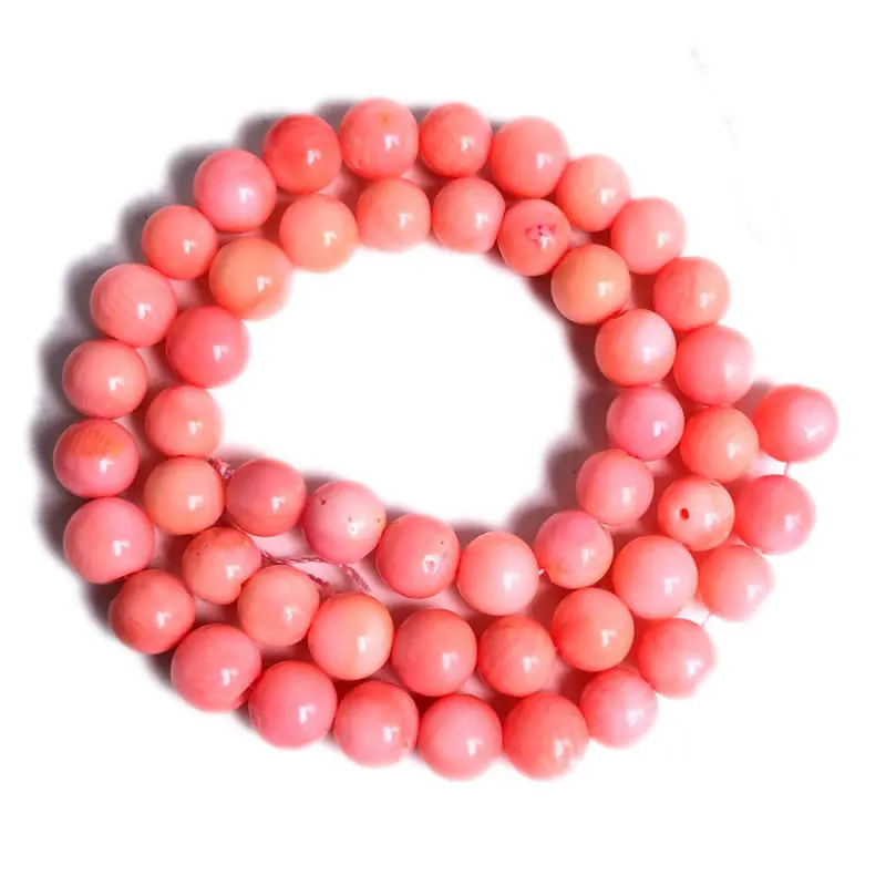 2/3/4/6mm Runde Natürliche Korallen Perlen Mehrfarbige Lose Spacer Perlen für Schmuck Machen liefert DIY Halskette Armband Zubehör – Detail 3