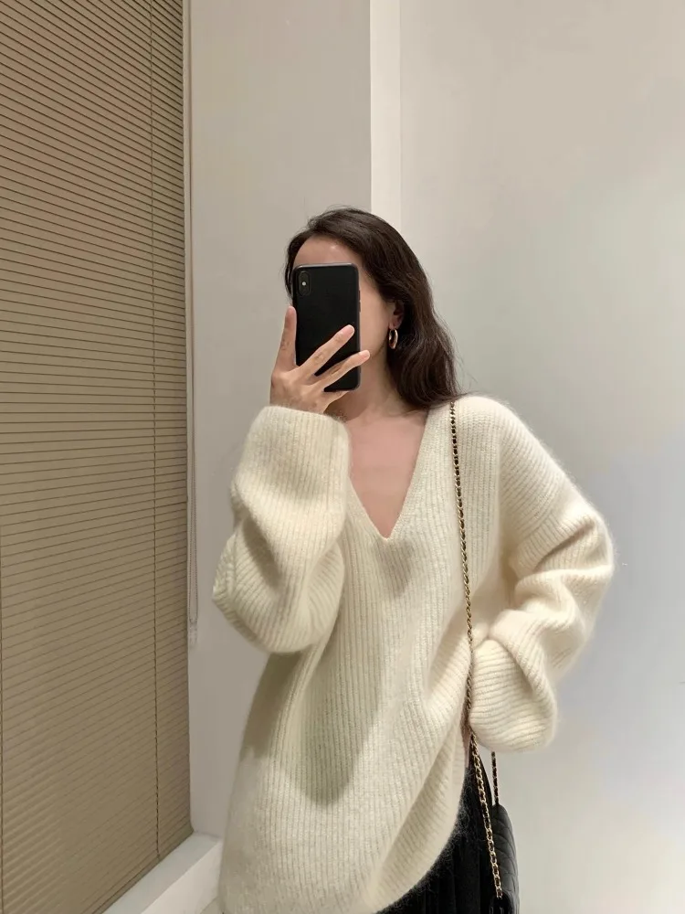 Women Sweater Womens Winter Sweaters Pullover Traf Female Knitting Overszie Long Sleeve Loose Knitted Outerwear Ropa De Mujer