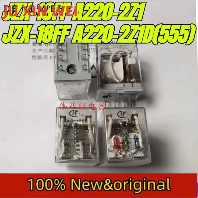 （Brand New Original）1pcs/lot 100% original genuine relay:JZX-18FF A220-2Z1 JZX-18FF A220-2Z1D(555)  Intermediate relay 8pins