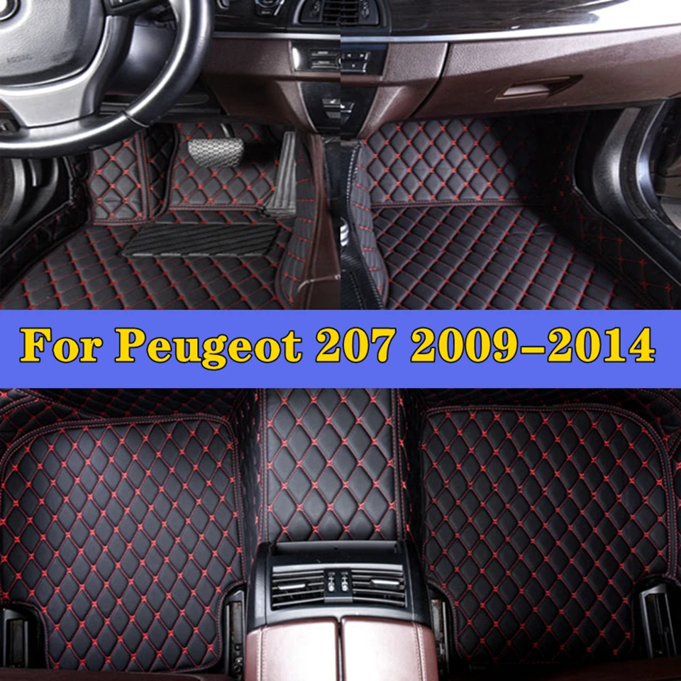 

Car Foot Pads For Peugeot 207 2009-2014 Auto Interior Accessories Protective Pad Car Floor Mats Automobile Carpet Cover Car Mats