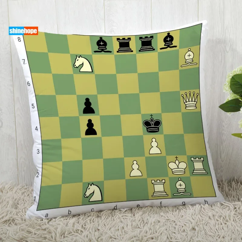 Chess Board PillowCover Customize Star Pillowcase Modern Home Decorative Pillow Case For Living Room 45X45cm