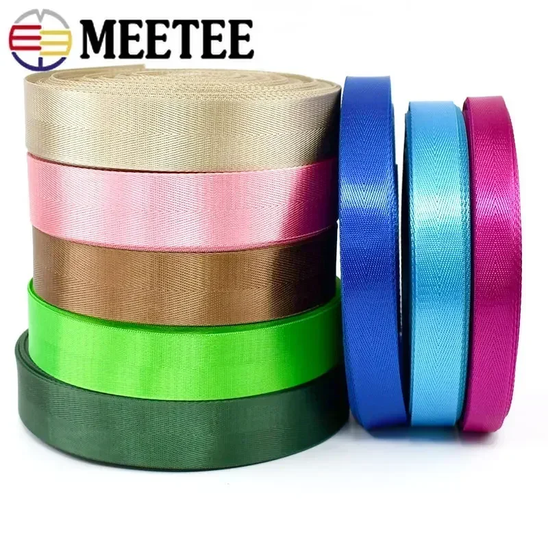 5Meter 20-38mm 1mm Dickes Nylon Gurtband Sicherheitsgurtband Band zum Nähen von Taschen Gurt Rucksack Schrägbindung DIY Zubehör