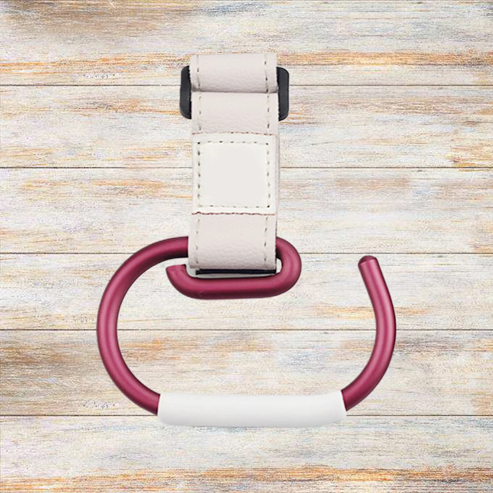 ベビーカーフッククリップ ホワイト ベルトフック 高耐久 簡単取り付け 回転 キャリーバッグ おむつベビーカーアクセサリー