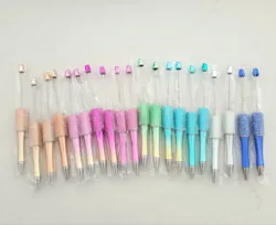 30pcs DIY Beaded Pen Beadable Pen Plastic Pens Cute Korean Stationery Luxury School Office Supplies Utiles Escolares Japoneses