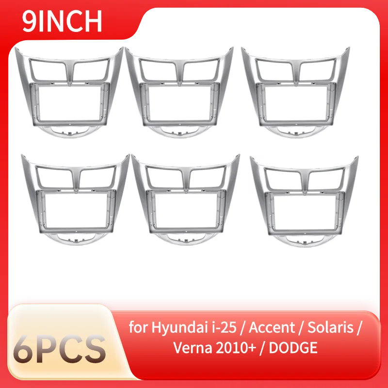 

2 Din Audio Panel Dash Mount Frame For Hyundai i-25 / Accent / Solaris / Verna 2010+ / DODGE Attitude 2011+