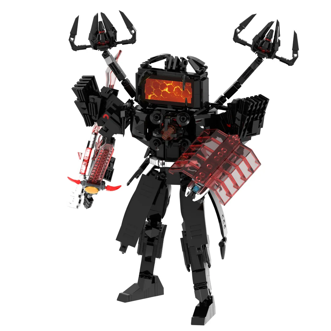 

Skibidi Man Toilet Blackening upgrade Tvman Building Blocks Set Anime Action Figures Model Toys for Kid Boy Xmas Birthday Gift