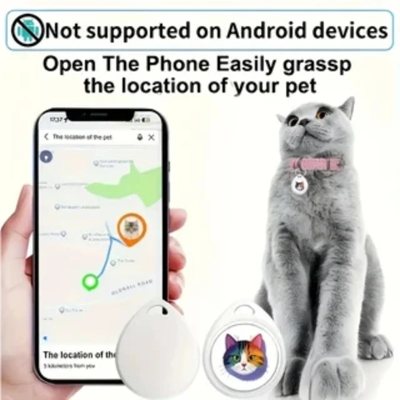 

Беспроводной ошейник для трекера для домашних животных — GPS-локатор для собак и кошек, питание от батареи, устройство защиты от потери, совместимость с устройствами iOS, смола