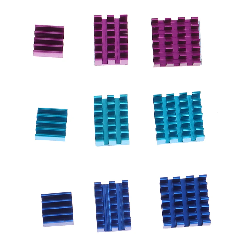 3Pcs/set CPU Cooling And Heat Reducing Tape Backing For Raspberry Pi 4b Aluminum Profile Heat Sink Motherboard