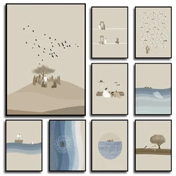 Abstract Jesus Anointed By a Sinful Woman Bible Sketches Matthew 6:26 Religious Poster Wall Pictures Canvas Painting Home Decor