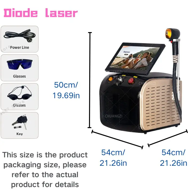 3500W 808 Diode 3 Wavelength 755 808 1064nm Laser Hair Removal Equipment with Ice Titanium Device Permanent Hair Removal Machine