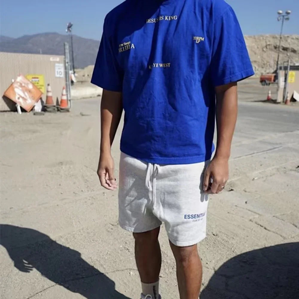 SAINT OF MICHAEL Fashion Streetwear Kanye West Foam Printed Casual Loose Oversized 100％Cotton Tops Tee Unisex T Shirt For Men