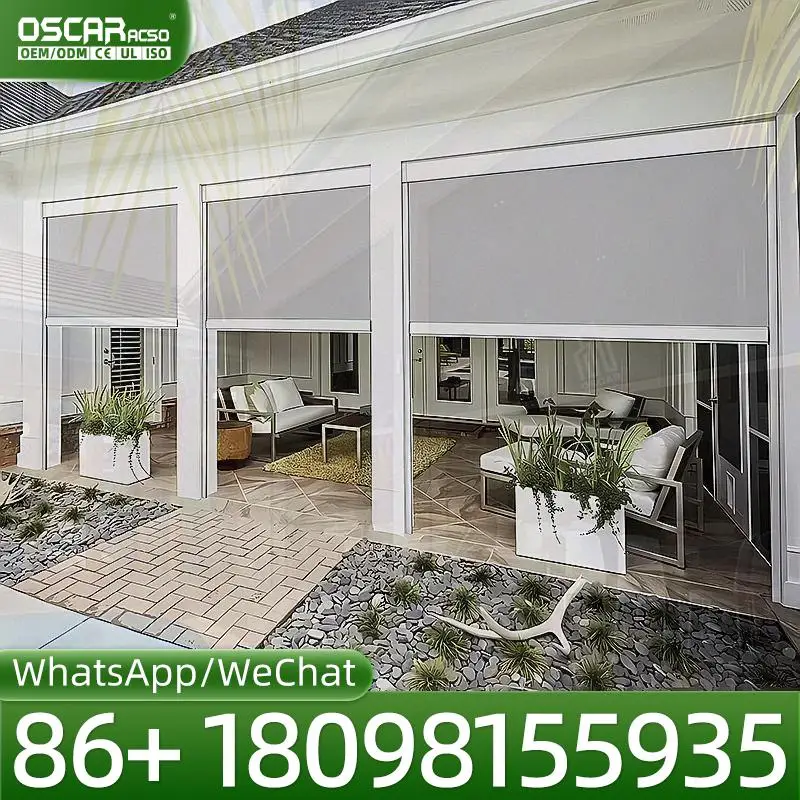 Modern Outdoor Aluminium Waterproof Automatic Folding Louvered Patio Shelter Canopy for Garden Terrace Backyard Rolling Blind