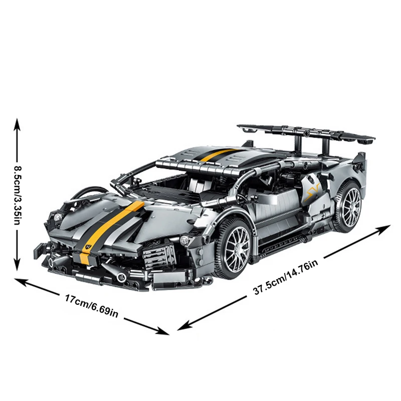 City Speed Technical Lamborghinied Racing Car Building Blocks Model Sports Vehicle MOC Assemble Bricks Toys for Kids Adult Gifts