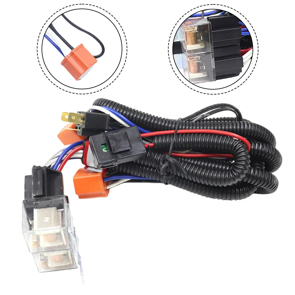 12V 80A Wiring Kit H4 Headlight Relay For Headlight Upgrade Includes Fuse Protection Headlight Relay Harness Wiring Kit