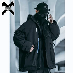 11 Jaquetas BYBB'S DARK-Thick Windbreaker para homens, casacos de carga, Parkas soltas com capuz, roupas quentes, função, inverno, 2023