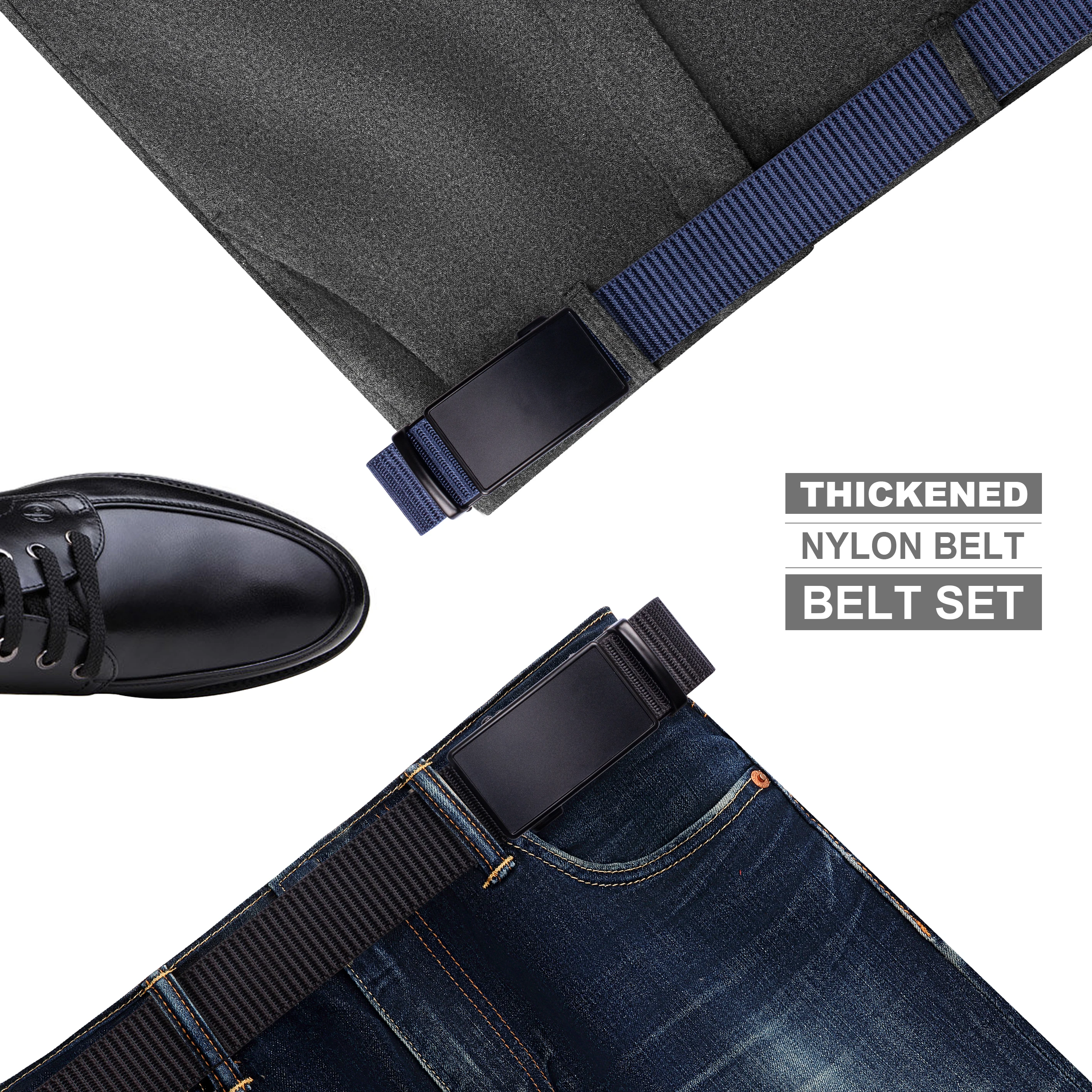 JACNAIP Men belt Nylon Belt Hard Alloy Quick Release Buckle High Quality Casual Automatic Buckle Belt Jeans Army Waist Strap