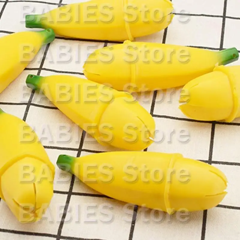 C9GB Sensorisches Zappel Dekompression Spielzeugball Bananen Streich Spielzeug Interaktiver Stressabbau Neuheit für