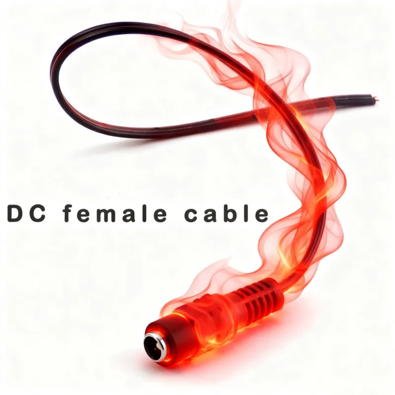 1/2/5/10 pces cabo fêmea de alimentação dc 12v plug cabo adaptador dc 5.5*2.1mm conector para câmera cctv led strip plug b5