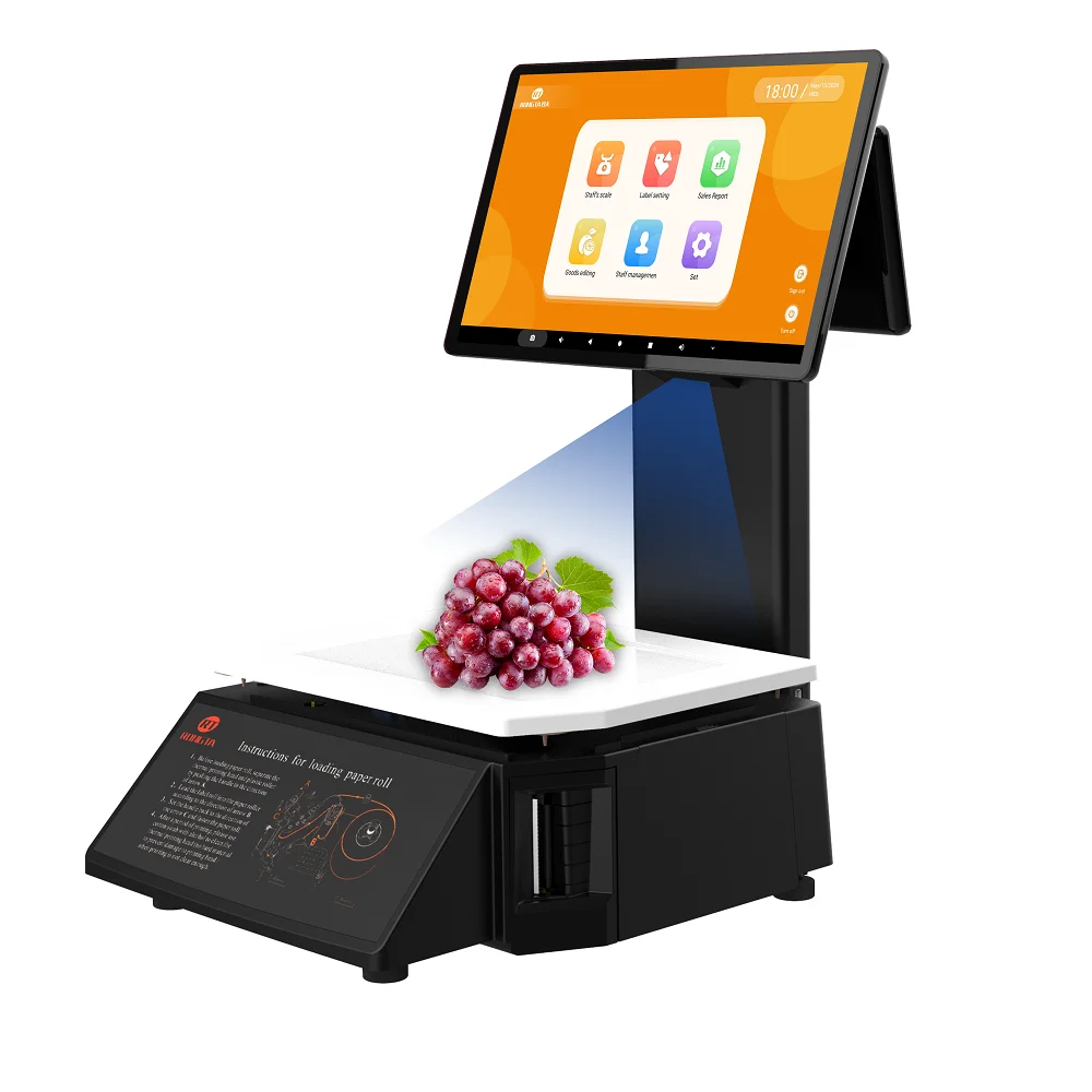 Android System AI Smart Weighing Thermal Label Printing Cash Register Labeling Scale