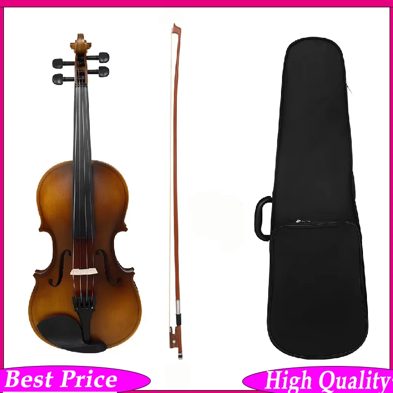 

Violin and Violin Accessories Practice Violin for Beginners Violin Kit Musical Instrument Exquisite Workmanship Performance Set
