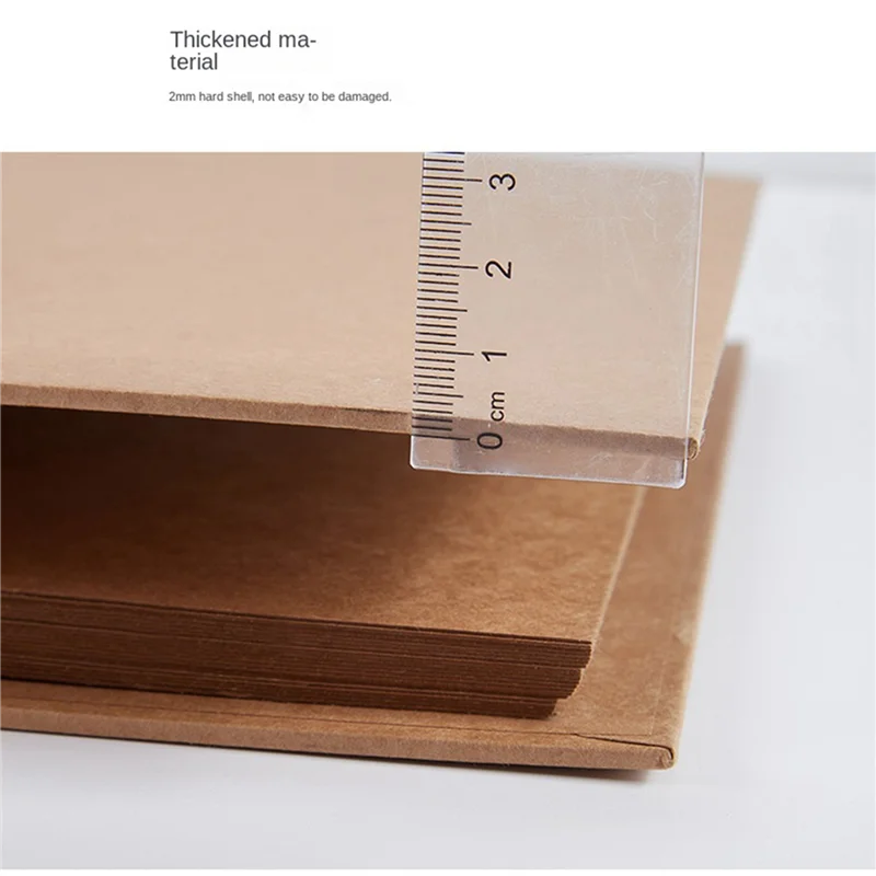 4Pcs A5 Refillable Ring Binder,A5 Kraft Paper Binder Tray With 2 Rings To Add Loose Sheets,A5 Kraft Paper Folders