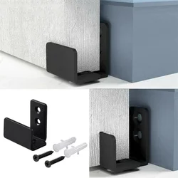 Sliding Barn Door Bottom Floor Guide Clips Universal Barn Door Floor Guide Stopper Wall Mount Slotting Guide Stopper Hardware