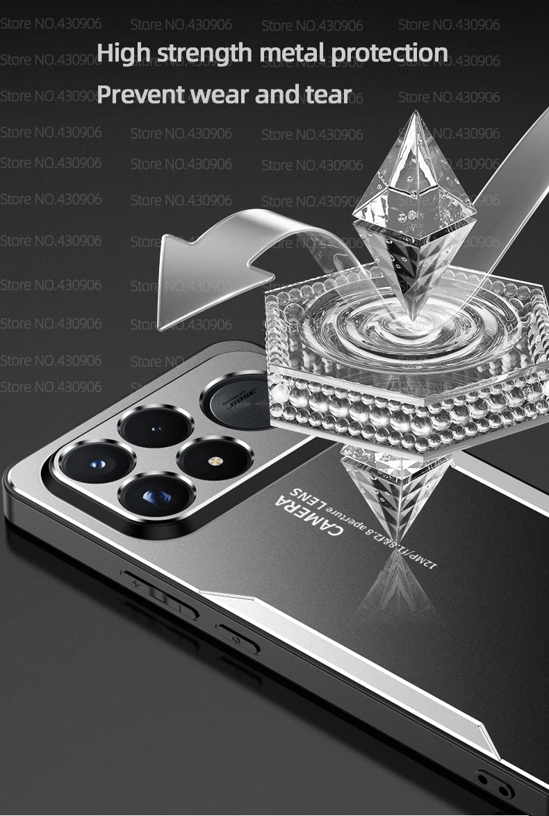 Für Redmi K100 Pro Max: Metallhülle aus Aluminium, schützt die Kameralinse, verhindert Fingerabdrücke, Metall- und TPU-Kombination, für Redmi K100 Pro Max. – Detail 5
