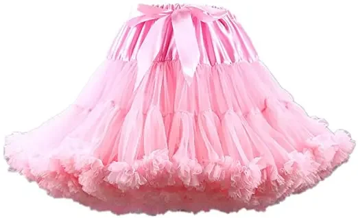 Womens 3-camadas plissado tule tutu puffy festa saia cosplay 2021