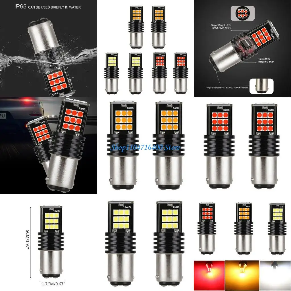 

y1gd 2x 12V 1157 7440 7443 LED Turn Back Up Reverse Lamps or Tail Brake Lights