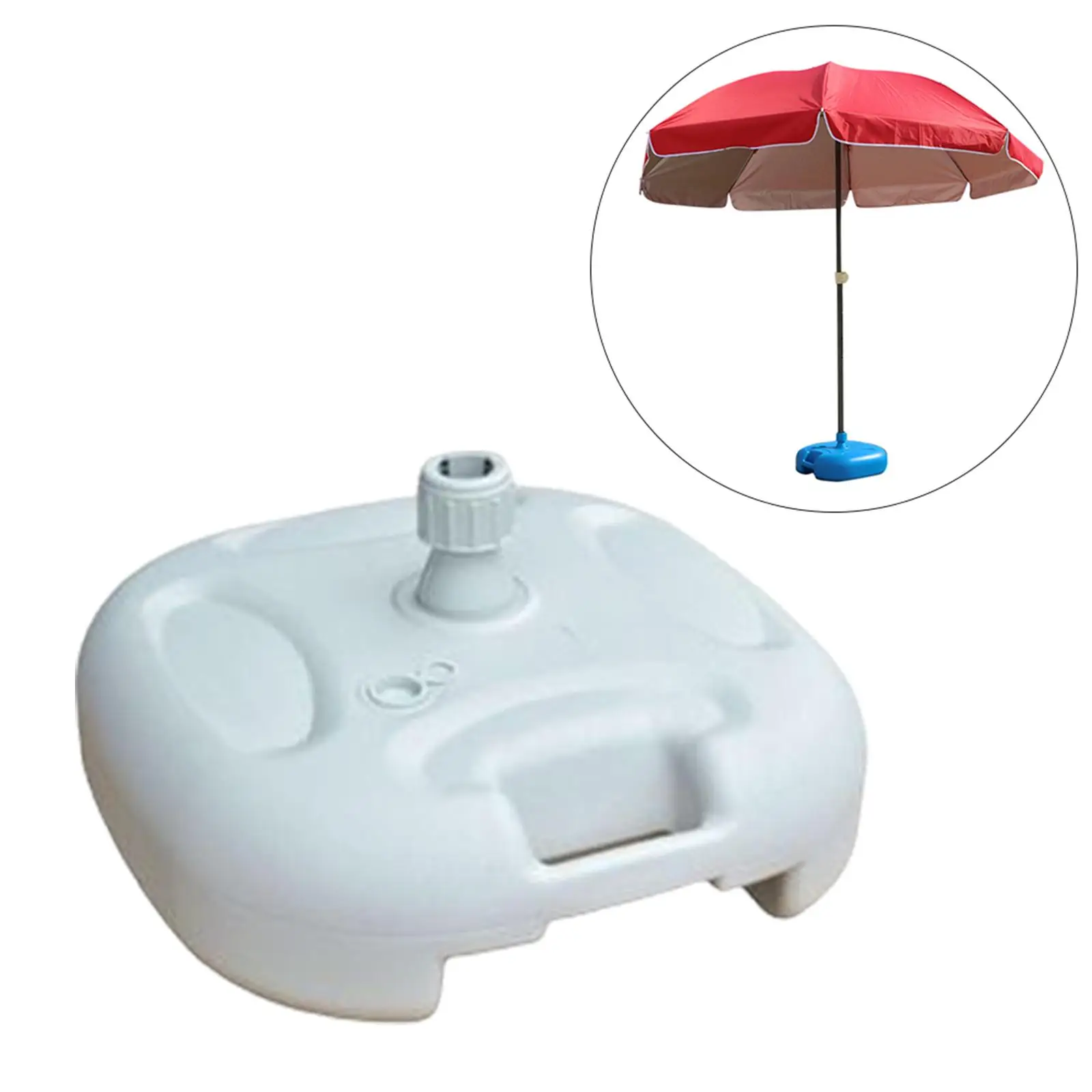Portable Plastic Patio Parasol Umbrella Stand Base for Terrace Garden Sun Shelter Outdoor Beach