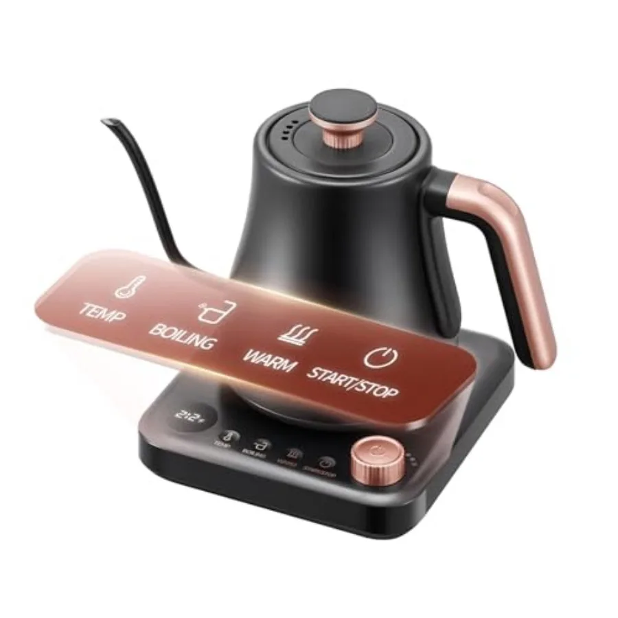 

Gooseneck Electric Kettle: 1000W Electric Kettles with Temperature Control 0.8L Stainless Steel Electric Tea Kettle Gooseneck K