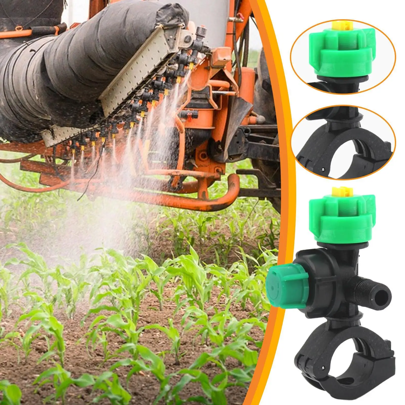 Nosel Selang 25mm Bentuk Kipas Kepala Semprot Kabut Selang Taman Untuk Irigasi Tanaman Luar Ruangan Pertanian Ladang