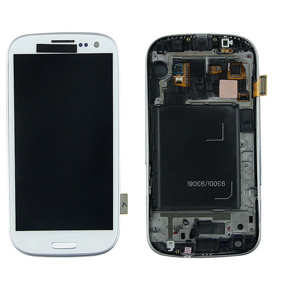 For Samsung Galaxy S3 I9300 LCD Display Digitizer Touch Screen Assembly With Frame