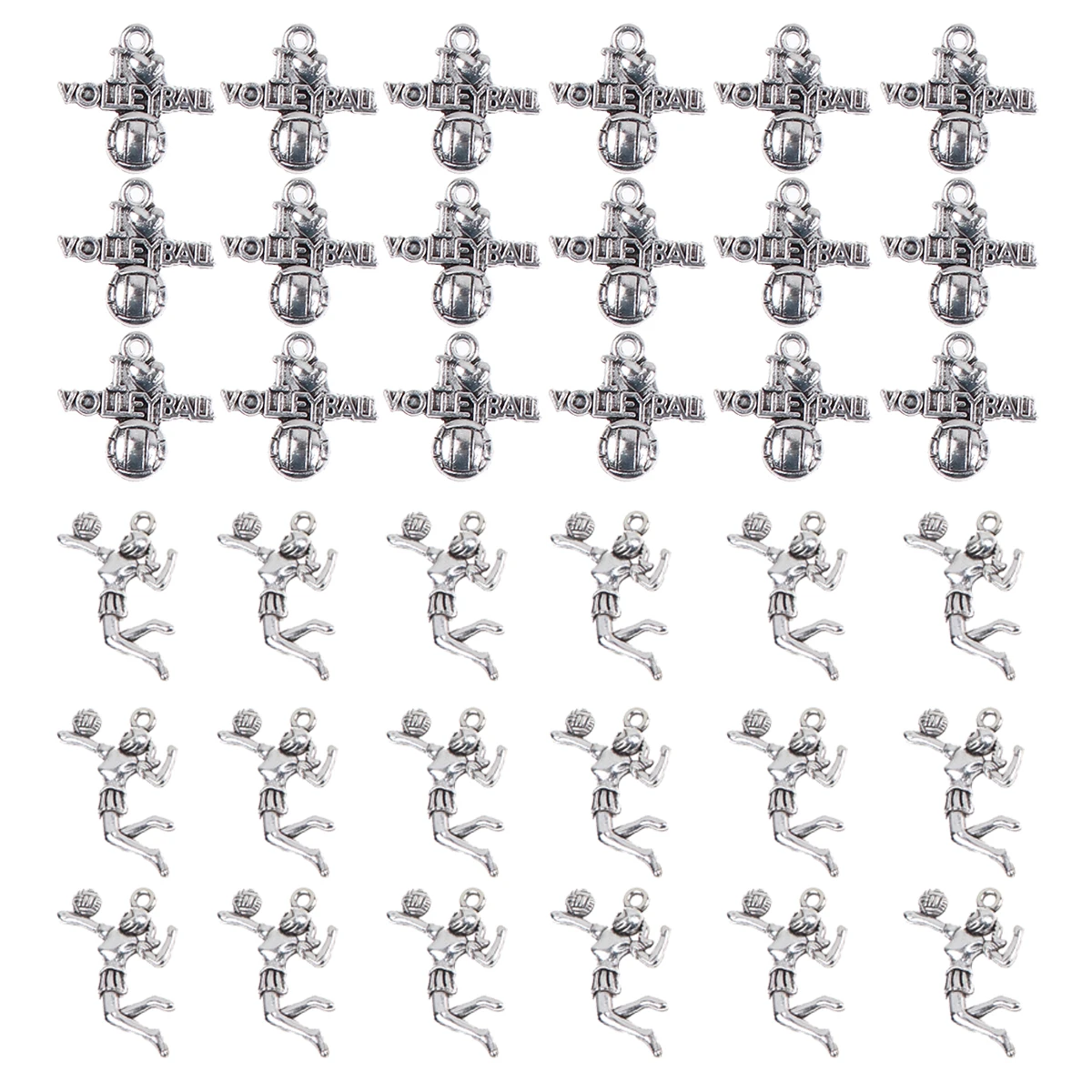 

45 Pcs Alloy Jewelry Making Necklace Charms Cute DIY Pendants Volleyball Accessories Gifts For Birthday Christmas Thanksgiving