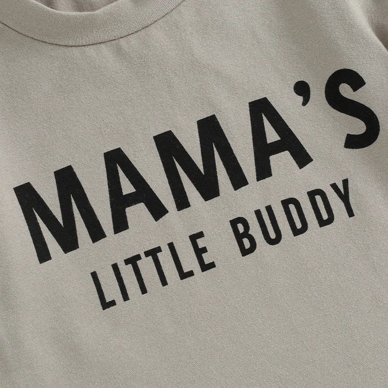 

Toddler Baby Boy Summer Short Sleeve Round Neck T-Shirt Letter Print Elastic Pullover Tee Sweatshirt Top Outfit Clothes Set