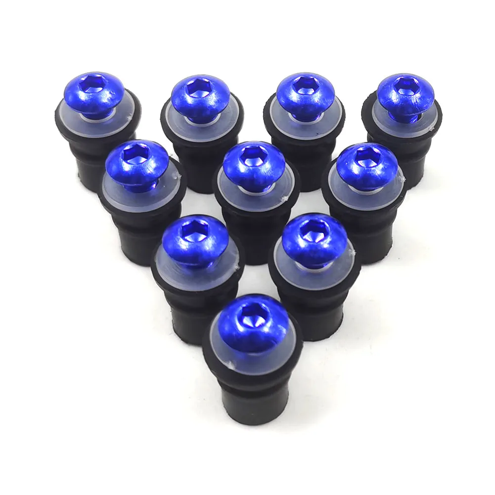 10pcs M5 Windshield Bolt Windscreen Mounting Screw Nut Washer for Kawasaki Ninja Honda CBR Suzuki GSXR Yamaha YZF R1 R3 R6 R7