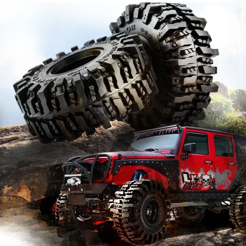 118 MM 1.9 "Rubber Rock Banden Wielbanden voor 1:10 RC Crawler Auto Axiale SCX10 90046 AXI03007 TRX4 Gen8