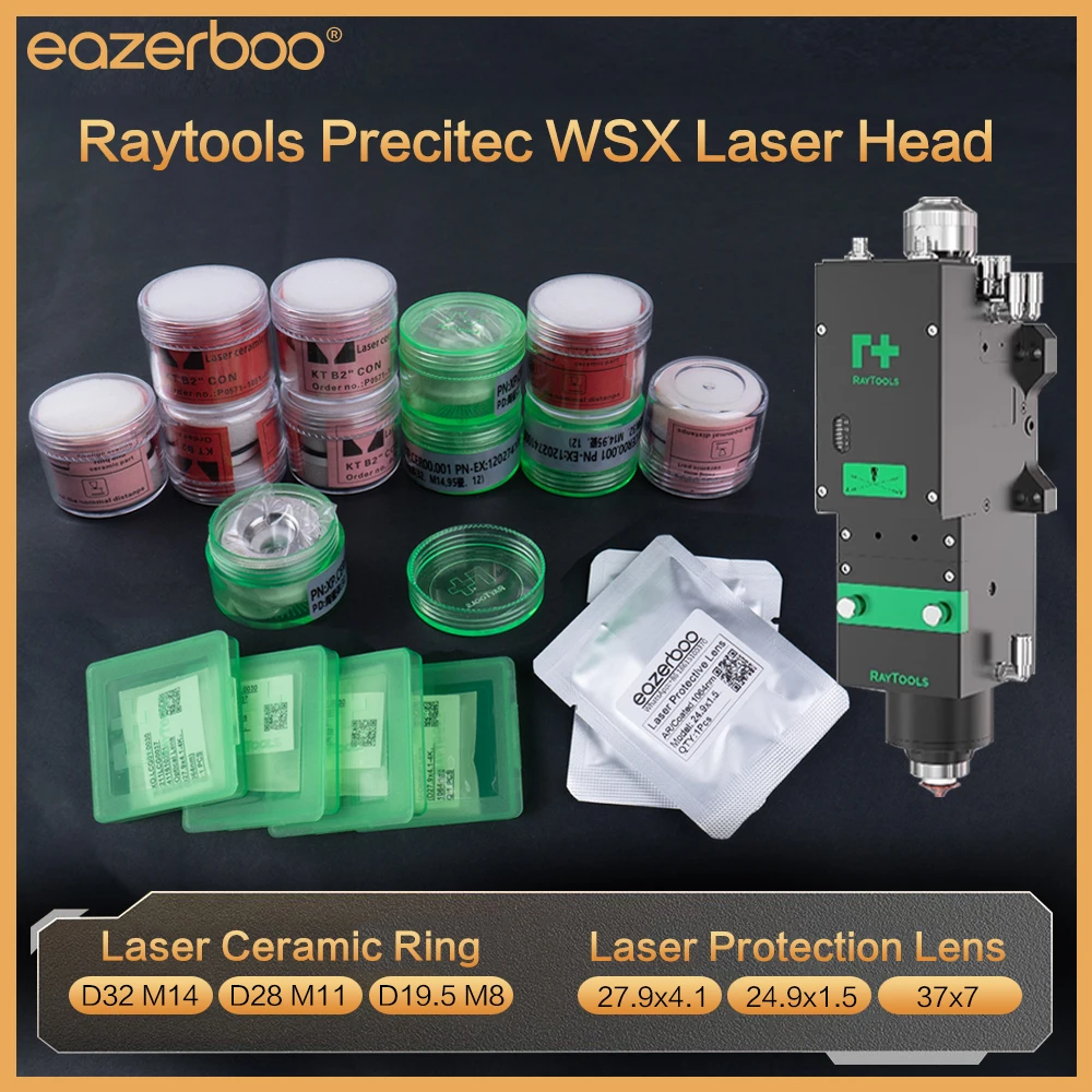 

Оригинальные защитные линзы Raytools 27.9x4.1, 37x7, 24.9x1.5, 21.5x2, керамические кольца D32 M14, D28 M11, D19.5 для лазерных оптоволоконных режущих головок