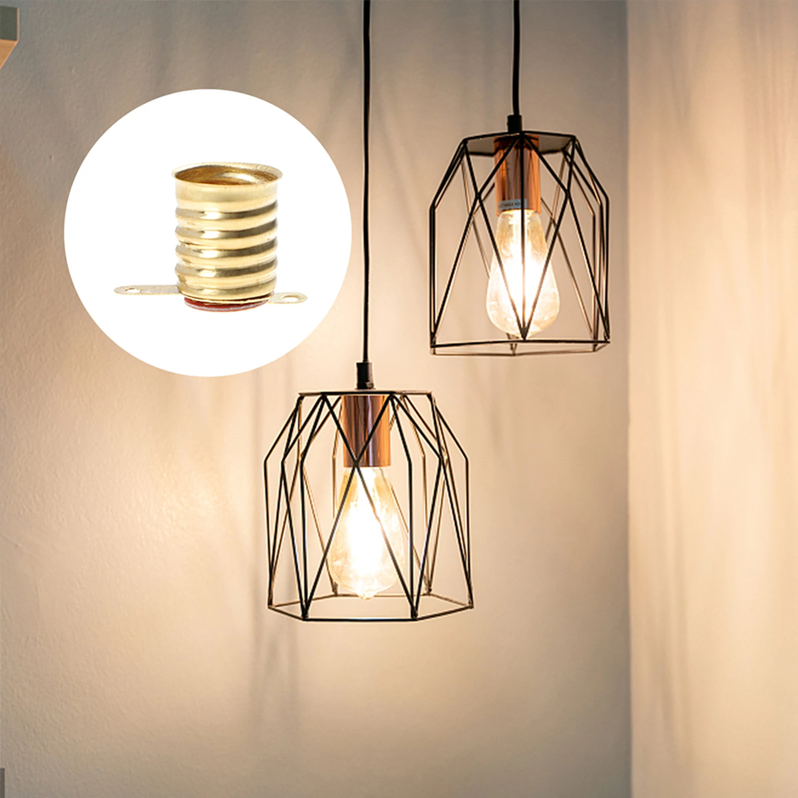 50Pcs Lamp Socket High Grade Copper Bulb Holder for Indicator Lights Home Experiment Physics Lab Use Reliable Performance