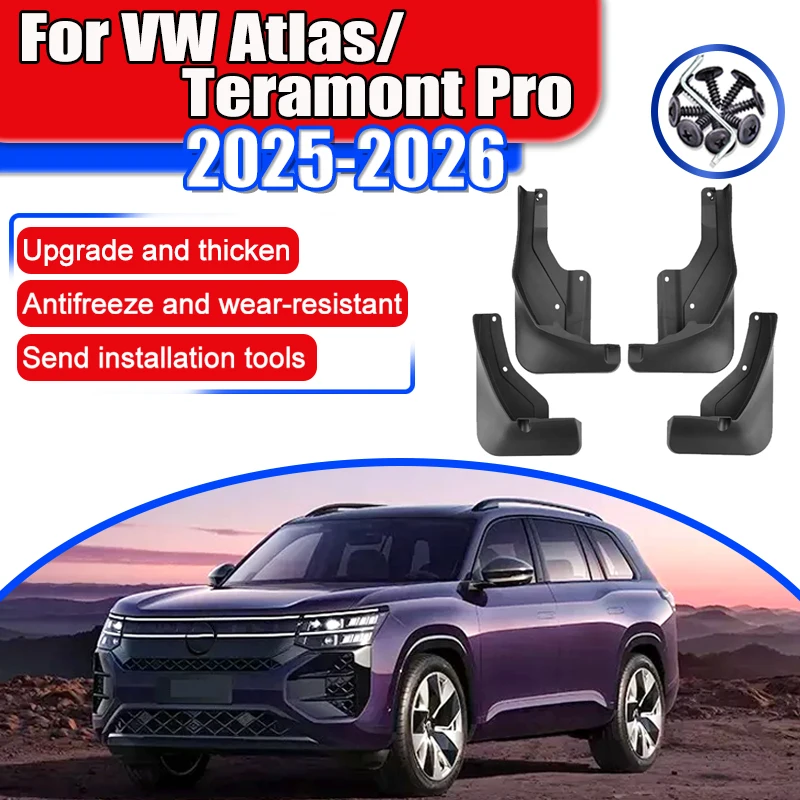 

Car Fenders for Volkswagen Atlas VW Teramont Pro 2025 2026 Mud Flaps Guard Splash Flap Mudguards Splash-proof Auto Accessories